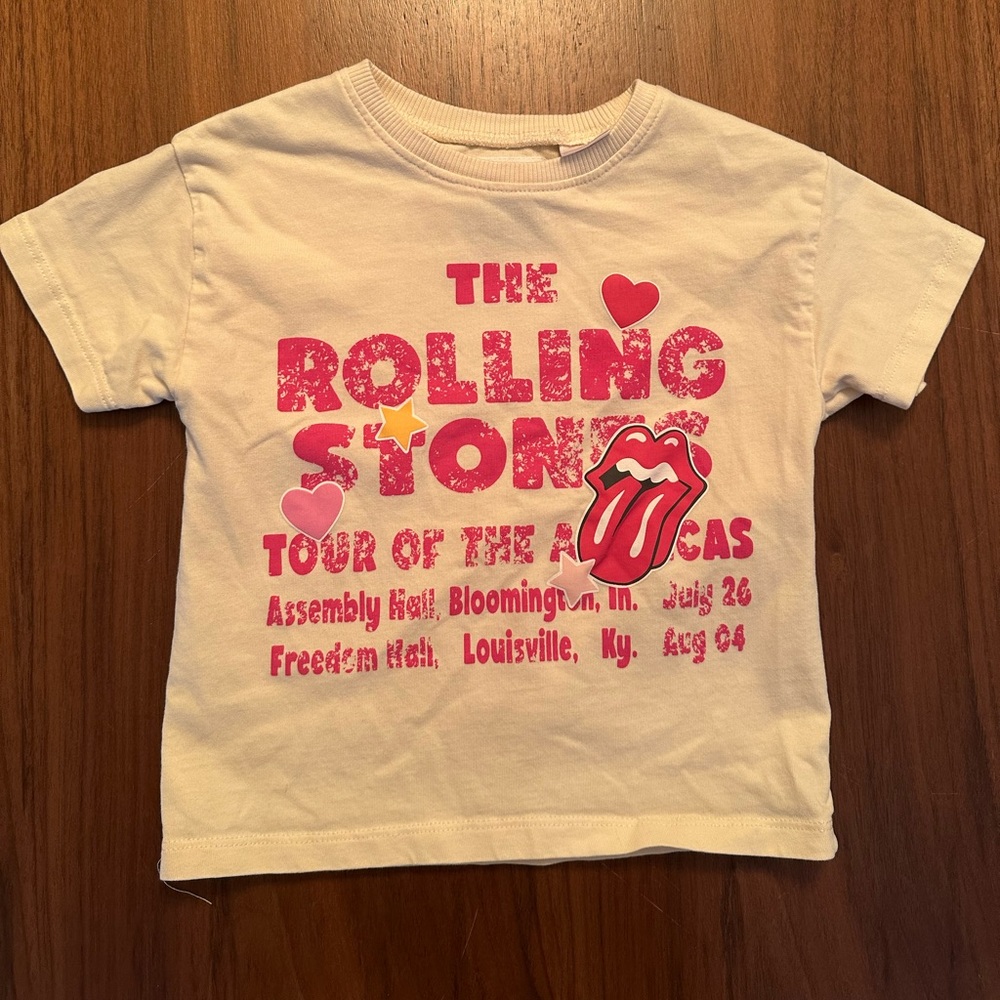 Zara Kids Cream Rolling Stones T-Shirt